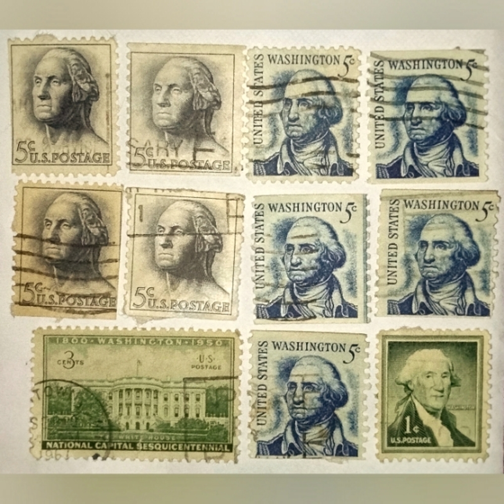 Rare Americans president stamps .1 cent .3 cent .4 cent and .5cent stamps